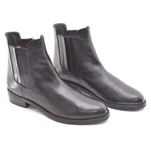 Stuart Weitzman Basilico Black Leather Chelsea Boots 10